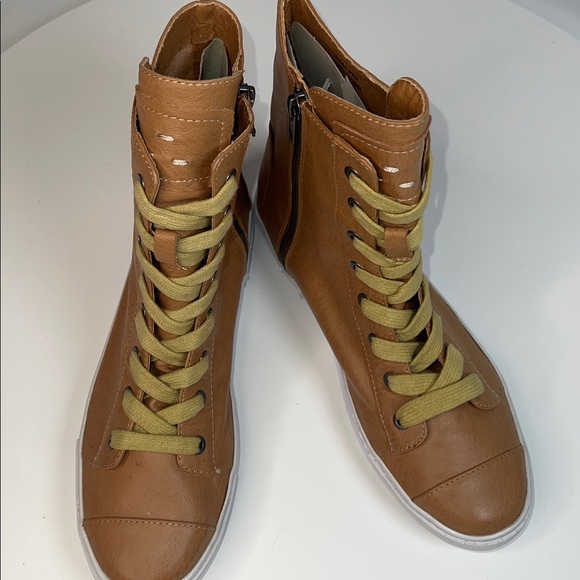 💛NWT WOMENS  KELSI DAGGER BROOKLYN LACE UP LEATHER HIGH TOP BOOTS SIZE 8.5 - Picture 6 of 10
